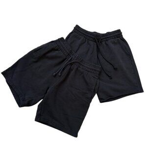 H&M and Divided Black Drawstring Sweat Shorts Size Small